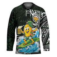Aloha Hawaii Mango Surfing Hockey Jersey Polynesian Style