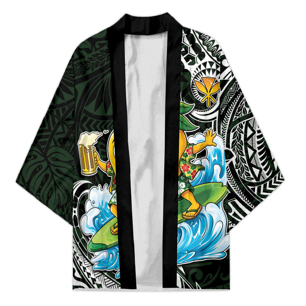 Aloha Hawaii Mango Surfing Kimono Polynesian Style