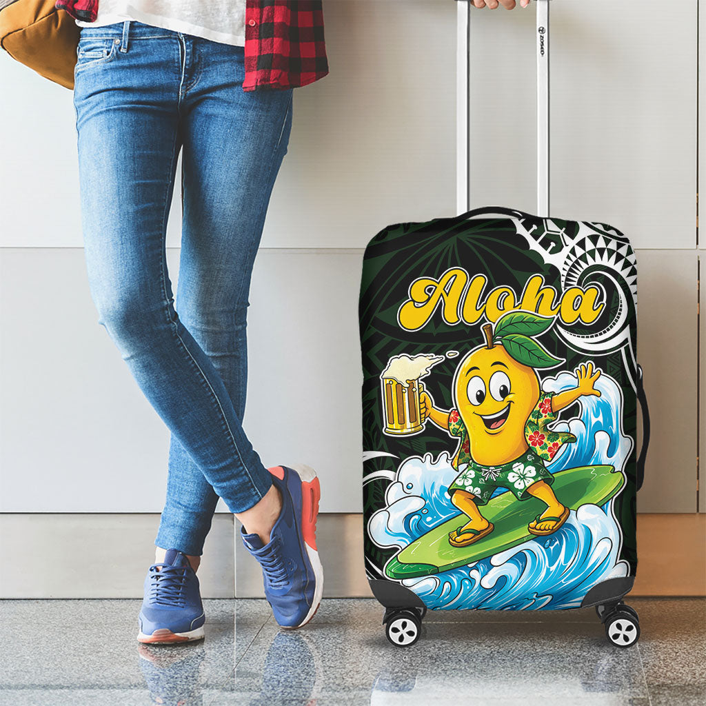 Aloha Hawaii Mango Surfing Luggage Cover Polynesian Style