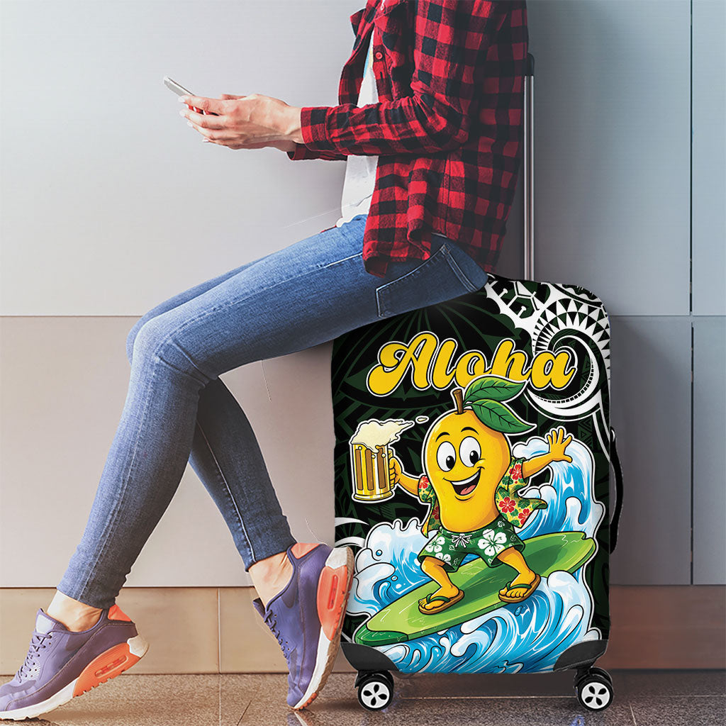 Aloha Hawaii Mango Surfing Luggage Cover Polynesian Style
