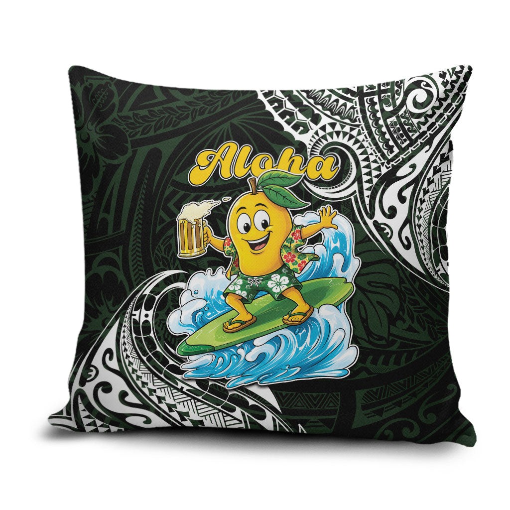 Aloha Hawaii Mango Surfing Pillow Cover Polynesian Style