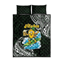 Aloha Hawaii Mango Surfing Quilt Bed Set Polynesian Style