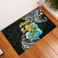 Aloha Hawaii Mango Surfing Rubber Doormat Polynesian Style