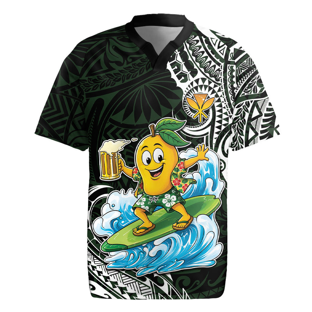 Aloha Hawaii Mango Surfing Rugby Jersey Polynesian Style