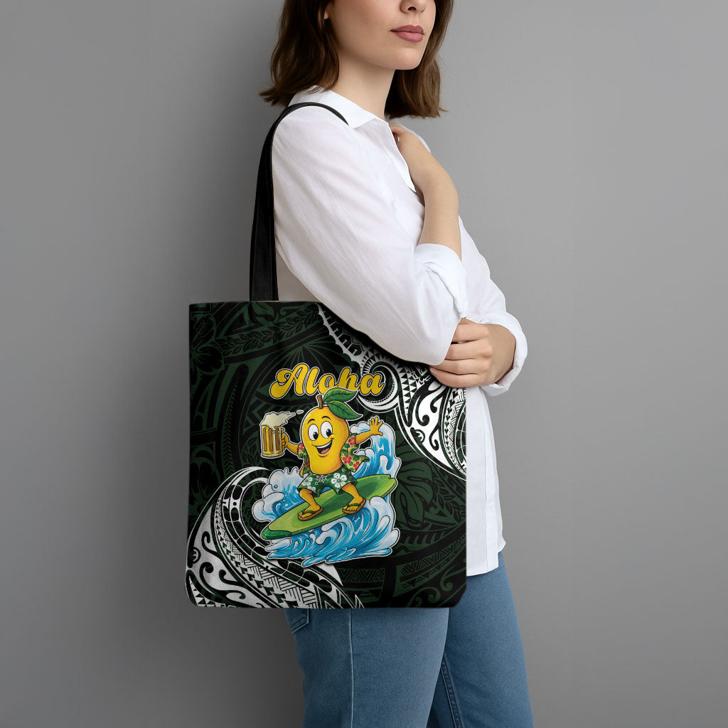 Aloha Hawaii Mango Surfing Tote Bag Polynesian Style