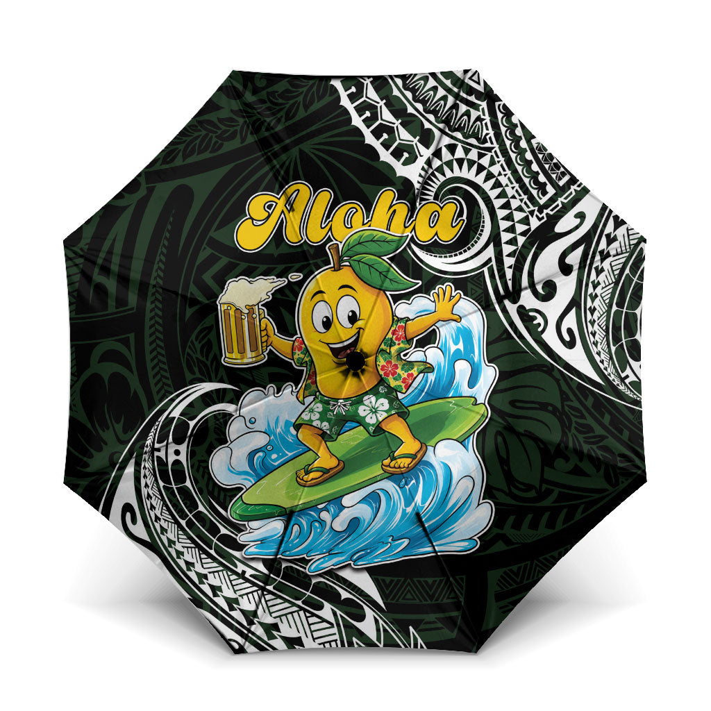 Aloha Hawaii Mango Surfing Umbrella Polynesian Style