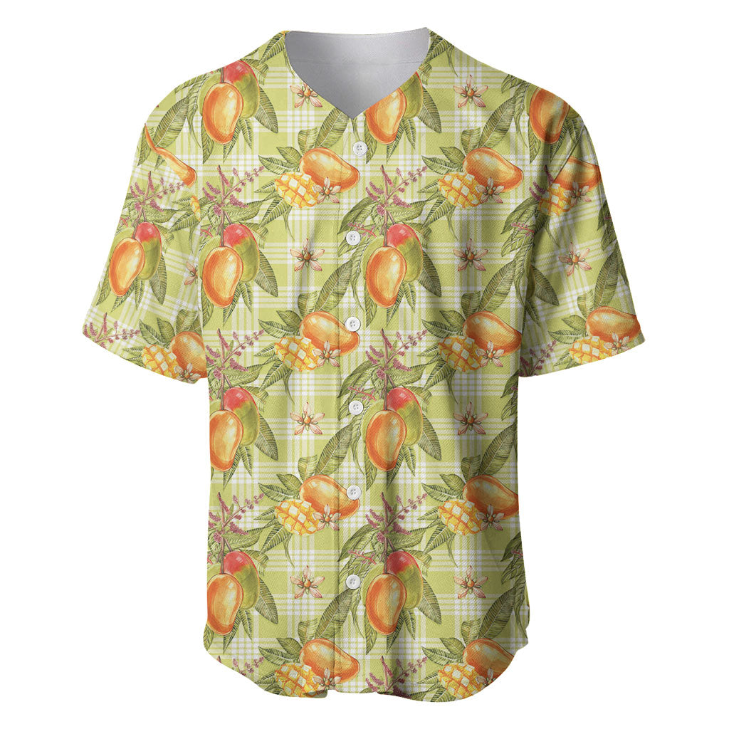 Vintage Hawaii Mango Baseball Jersey Yellow Green Hawaiian Palaka
