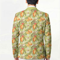 Vintage Hawaii Mango Blazer Yellow Green Hawaiian Palaka