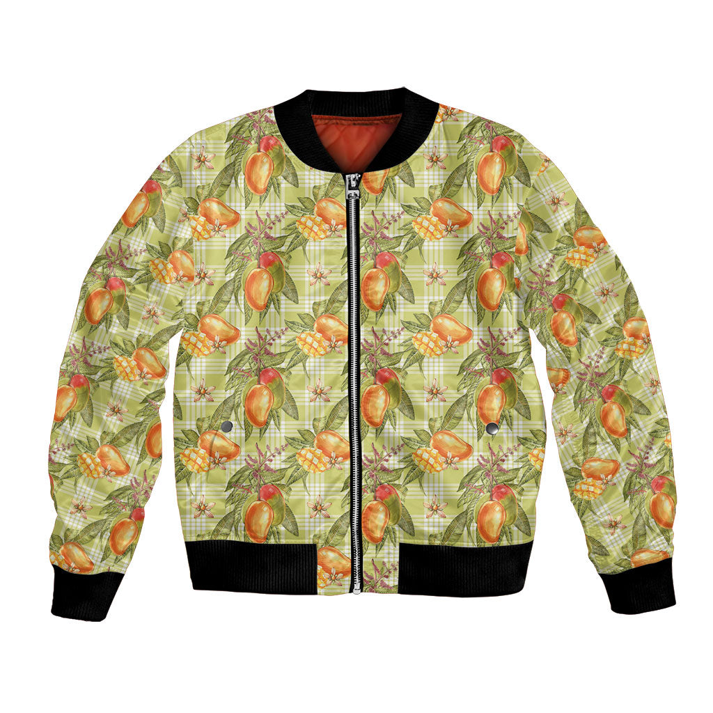 Vintage Hawaii Mango Bomber Jacket Yellow Green Hawaiian Palaka