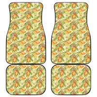 Vintage Hawaii Mango Car Mats Yellow Green Hawaiian Palaka