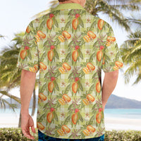 Vintage Hawaii Mango Hawaiian Shirt Yellow Green Hawaiian Palaka