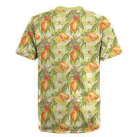 Vintage Hawaii Mango Rugby Jersey Yellow Green Hawaiian Palaka