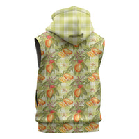 Vintage Hawaii Mango Sleeveless Zip Hoodie Yellow Green Hawaiian Palaka