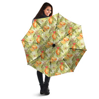 Vintage Hawaii Mango Umbrella Yellow Green Hawaiian Palaka