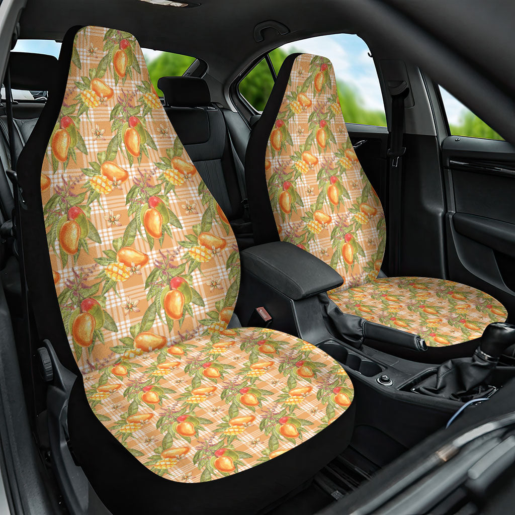 Vintage Hawaii Mango Car Seat Cover Coral Hawaiian Palaka