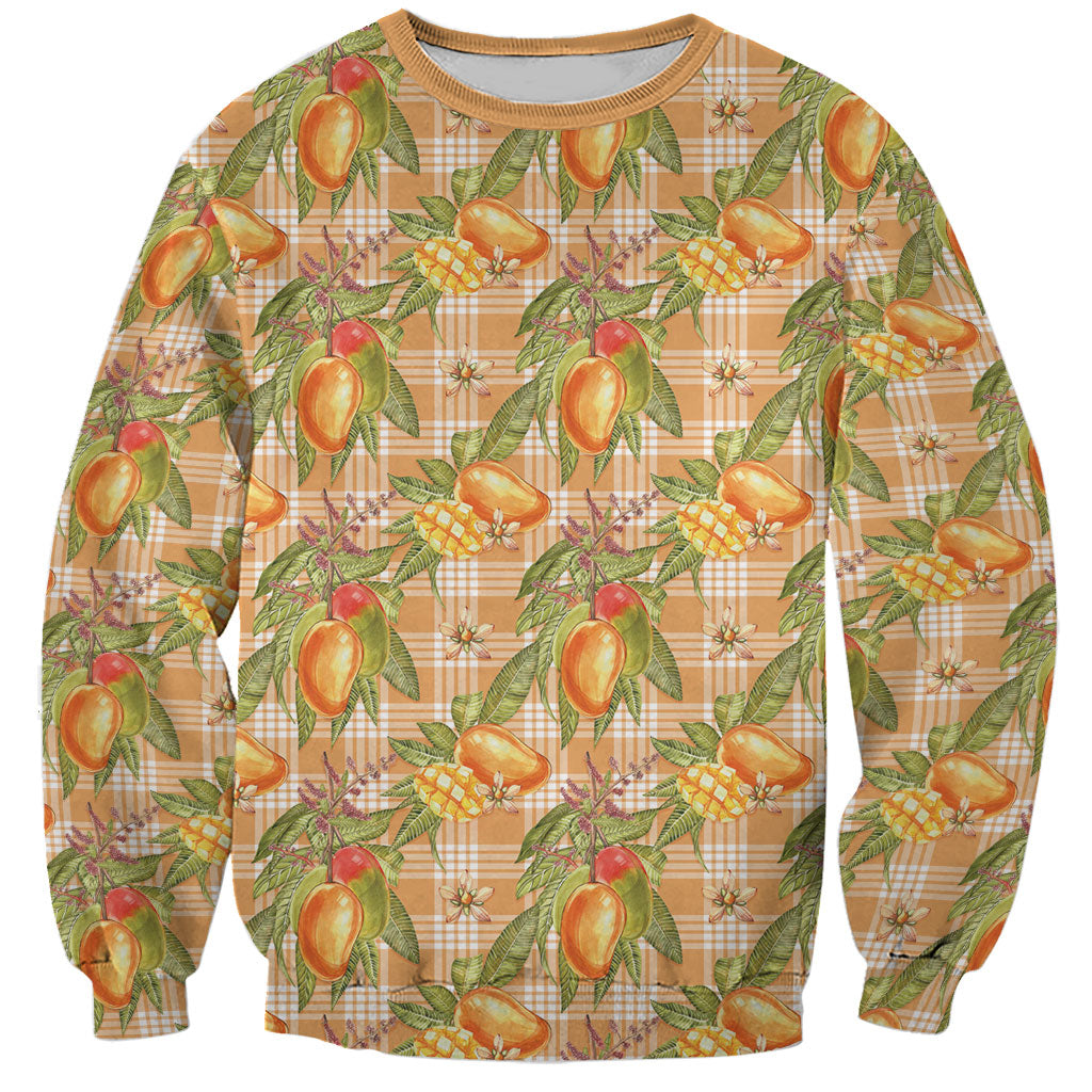 Vintage Hawaii Mango Sweatshirt Coral Hawaiian Palaka