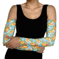 Vintage Hawaii Mango Arm Sleeves Blue Hawaiian Palaka