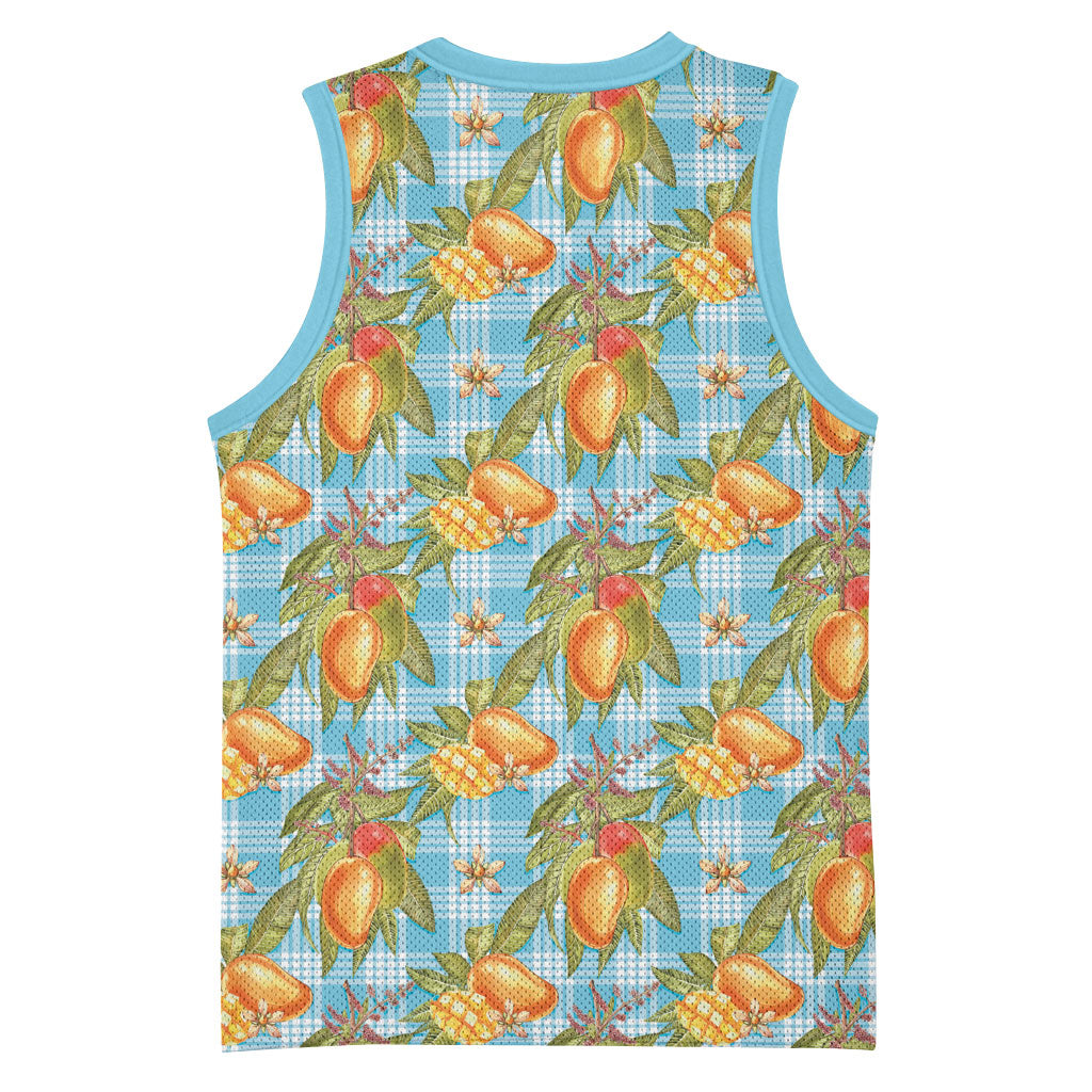 Vintage Hawaii Mango Basketball Jersey Blue Hawaiian Palaka