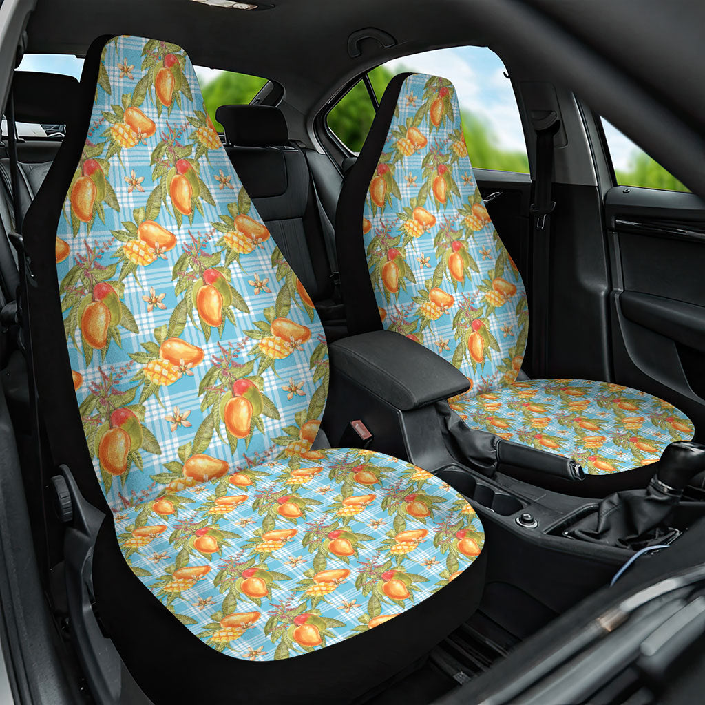 Vintage Hawaii Mango Car Seat Cover Blue Hawaiian Palaka
