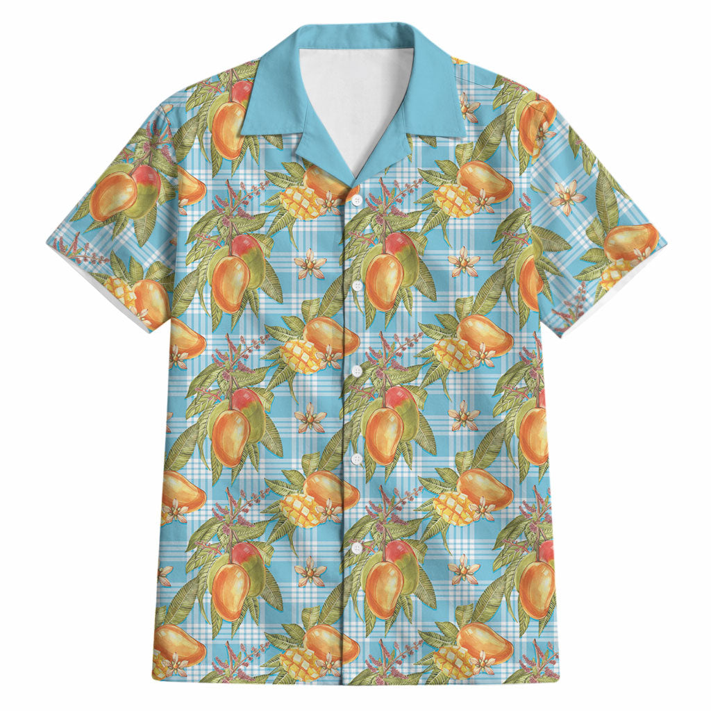 Vintage Hawaii Mango Hawaiian Shirt Blue Hawaiian Palaka