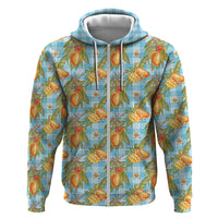 Vintage Hawaii Mango Hoodie Blue Hawaiian Palaka