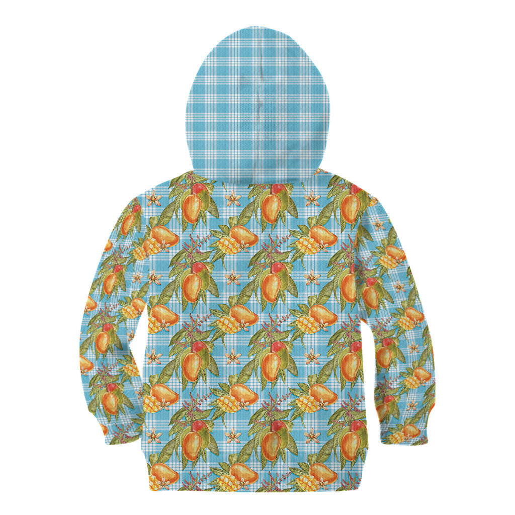Vintage Hawaii Mango Kid Hoodie Blue Hawaiian Palaka