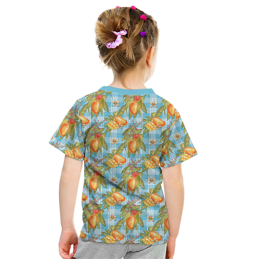 Vintage Hawaii Mango Kid T Shirt Blue Hawaiian Palaka