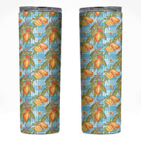 Vintage Hawaii Mango Skinny Tumbler Blue Hawaiian Palaka
