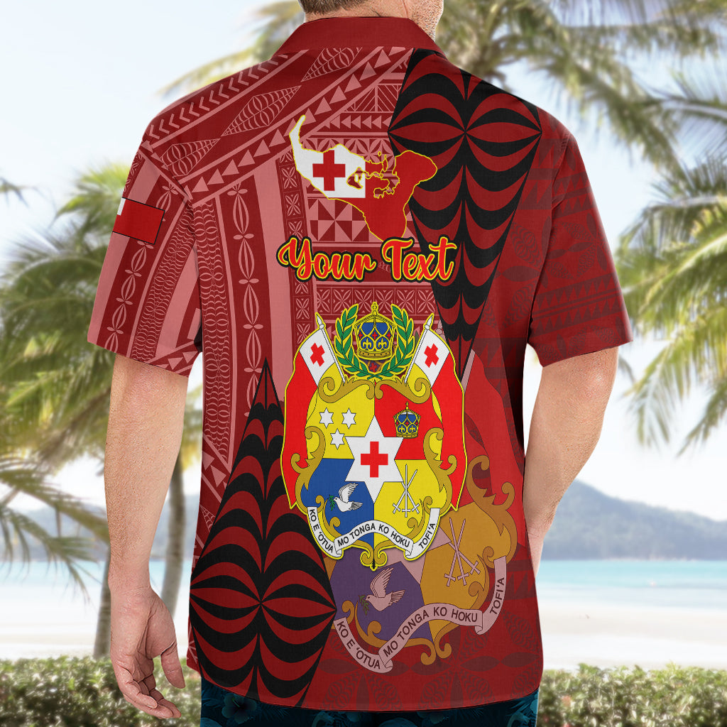 Personalized Tonga Hawaiian Shirt Coat Of Arms Tongatapu With Ngatu Pattern LT05 - Polynesian Pride