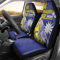 Nauru 92nd Anniversary Of Angam Car Seat Cover Polynesian Whale Pattern