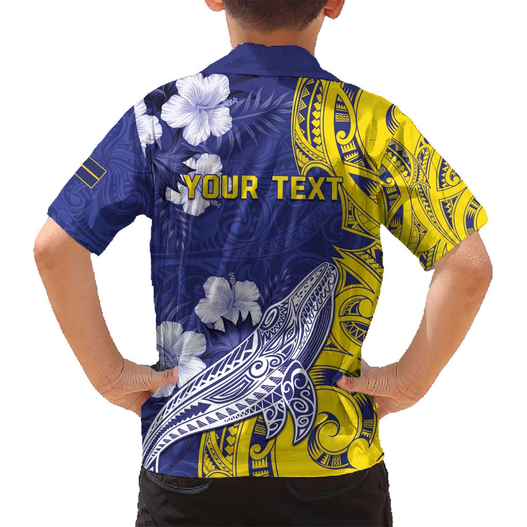 Personalised Nauru 92nd Anniversary Of Angam Family Matching Tank Maxi Dress and Hawaiian Shirt Polynesian Whale Pattern