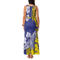 Personalised Nauru 92nd Anniversary Of Angam Family Matching Tank Maxi Dress and Hawaiian Shirt Polynesian Whale Pattern
