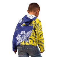 Personalised Nauru 92nd Anniversary Of Angam Kid Hoodie Polynesian Whale Pattern