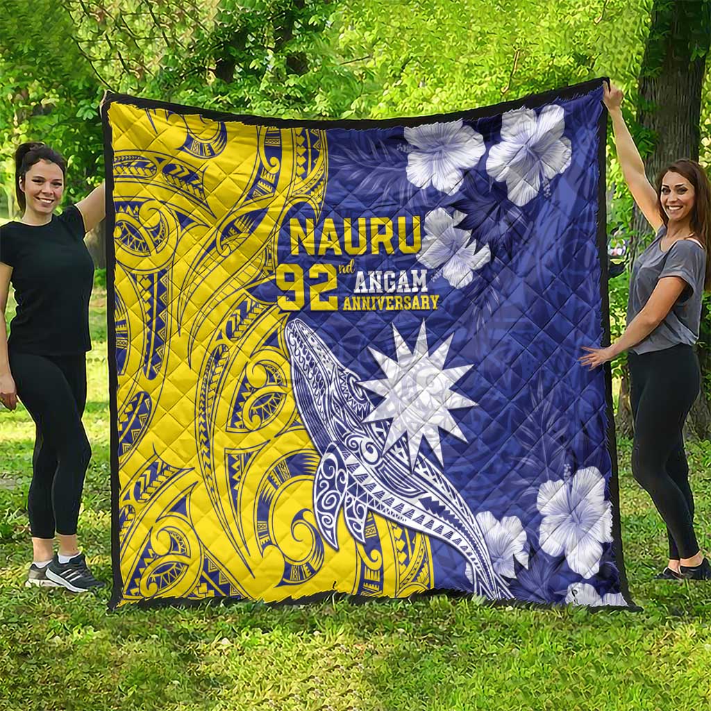 Nauru 92nd Anniversary Of Angam Quilt Polynesian Whale Pattern