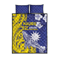 Nauru 92nd Anniversary Of Angam Quilt Bed Set Polynesian Whale Pattern