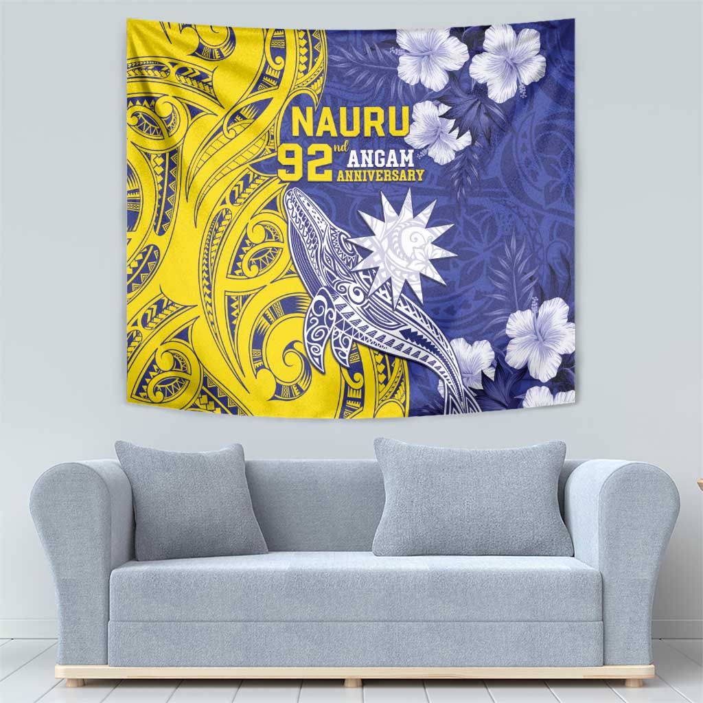 Nauru 92nd Anniversary Of Angam Tapestry Polynesian Whale Pattern