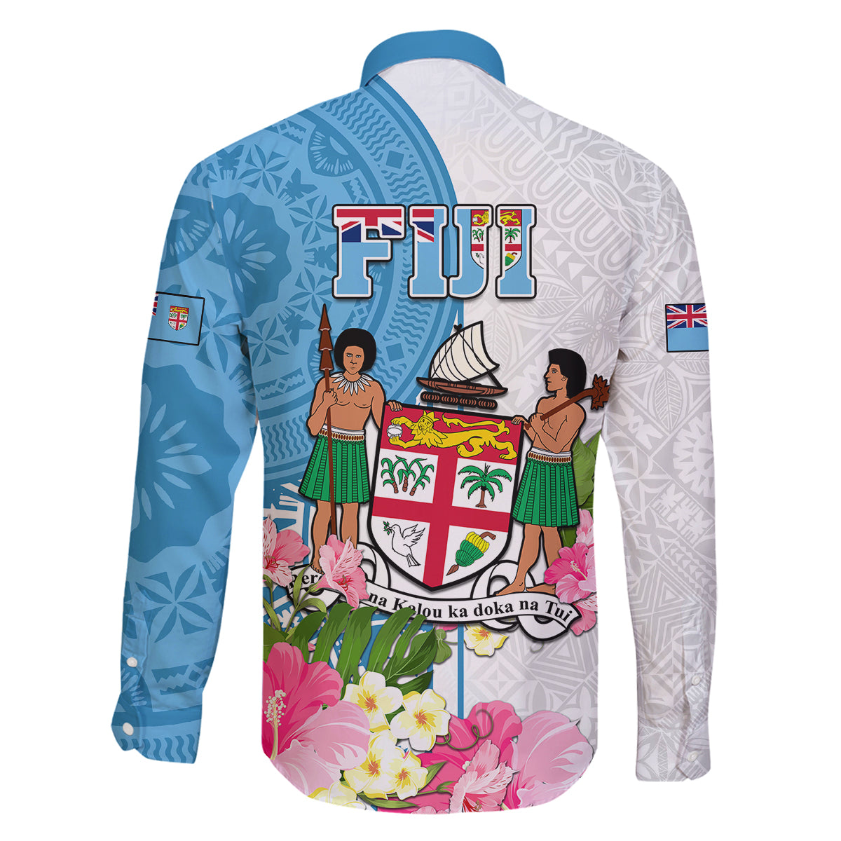Fiji Day Family Matching Puletasi Dress and Hawaiian Shirt Tanoa Hibiscus Fijian Tapa Masi Pattern LT05 - Polynesian Pride