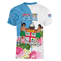 fiji-day-women-v-neck-t-shirt-tanoa-hibiscus-fijian-tapa-masi-pattern