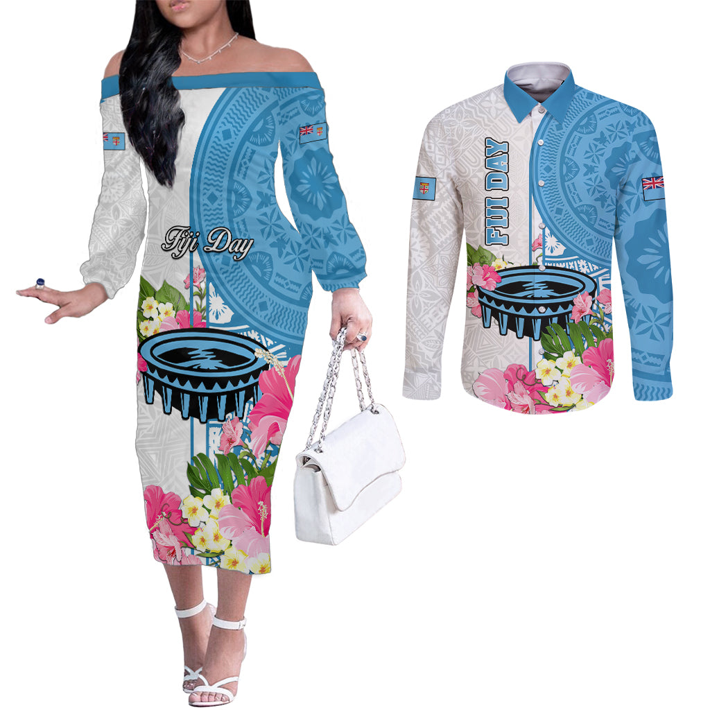 personalized-fiji-day-couples-matching-off-the-shoulder-long-sleeve-dress-and-long-sleeve-button-shirts-tanoa-hibiscus-fijian-tapa-masi-pattern