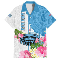 Personalized Fiji Day Hawaiian Shirt Tanoa Hibiscus Fijian Tapa Masi Pattern LT05 White - Polynesian Pride
