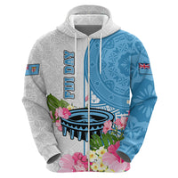 Personalized Fiji Day Hoodie Tanoa Hibiscus Fijian Tapa Masi Pattern LT05 - Polynesian Pride