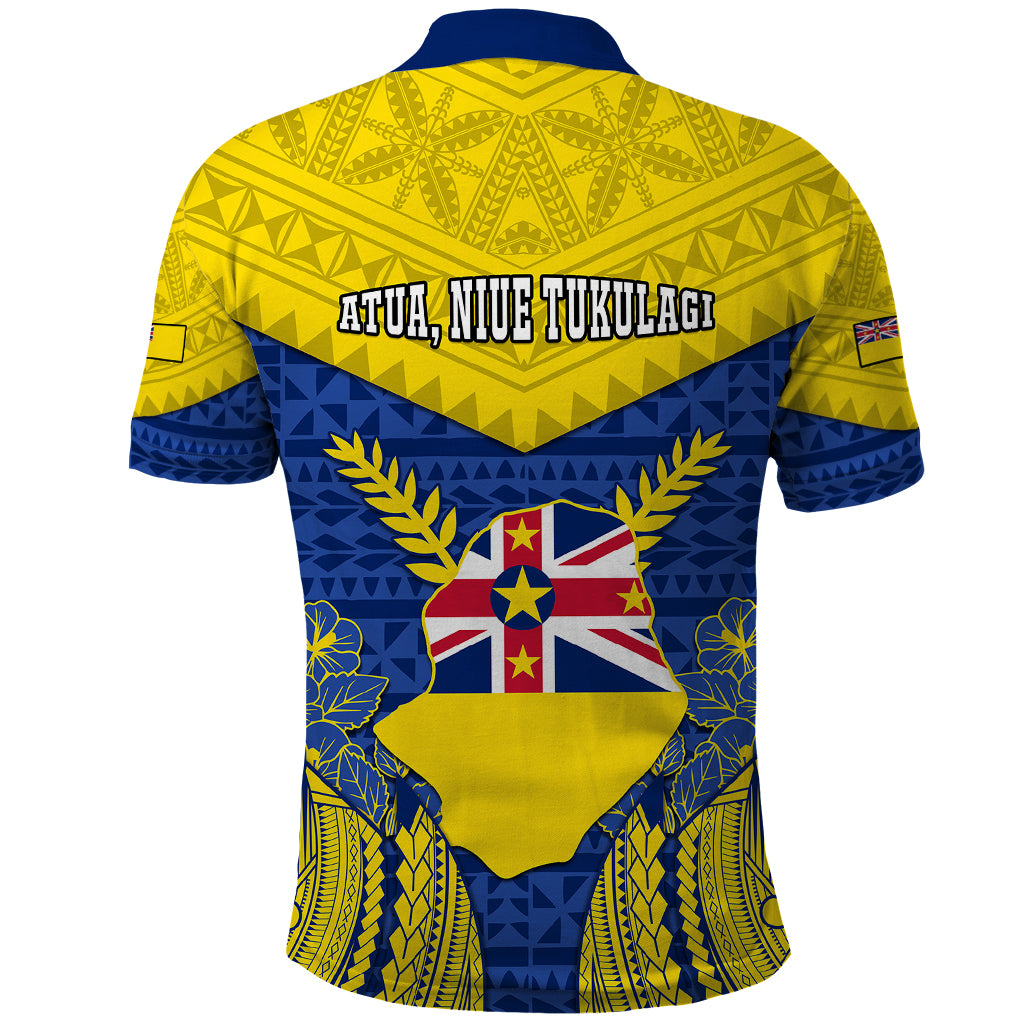 Niue Constitution Day Polo Shirt Coat Of Arms Niuean Hiapo Pattern LT05 - Polynesian Pride