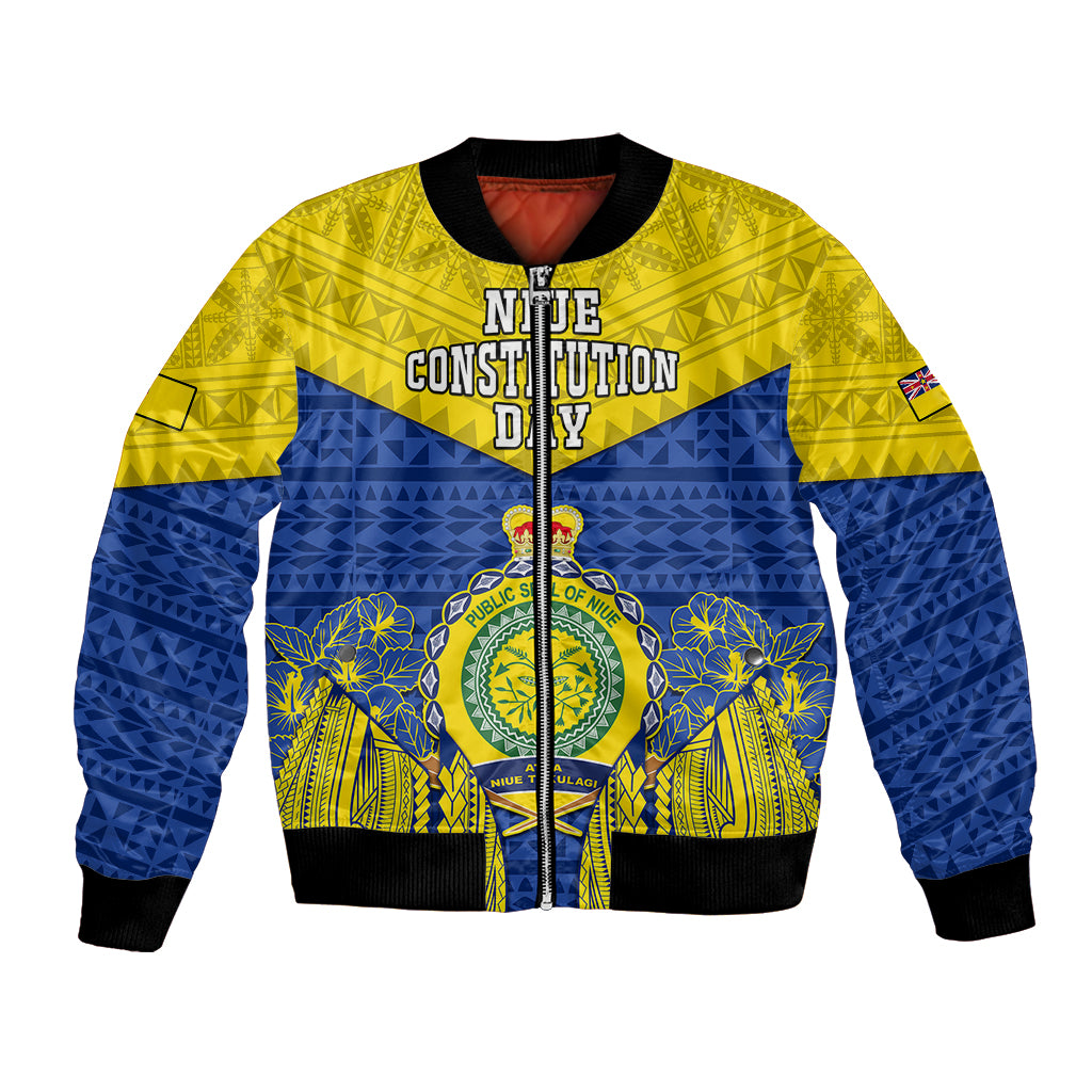 personalized-niue-constitution-day-bomber-jacket-coat-of-arms-niuean-hiapo-pattern