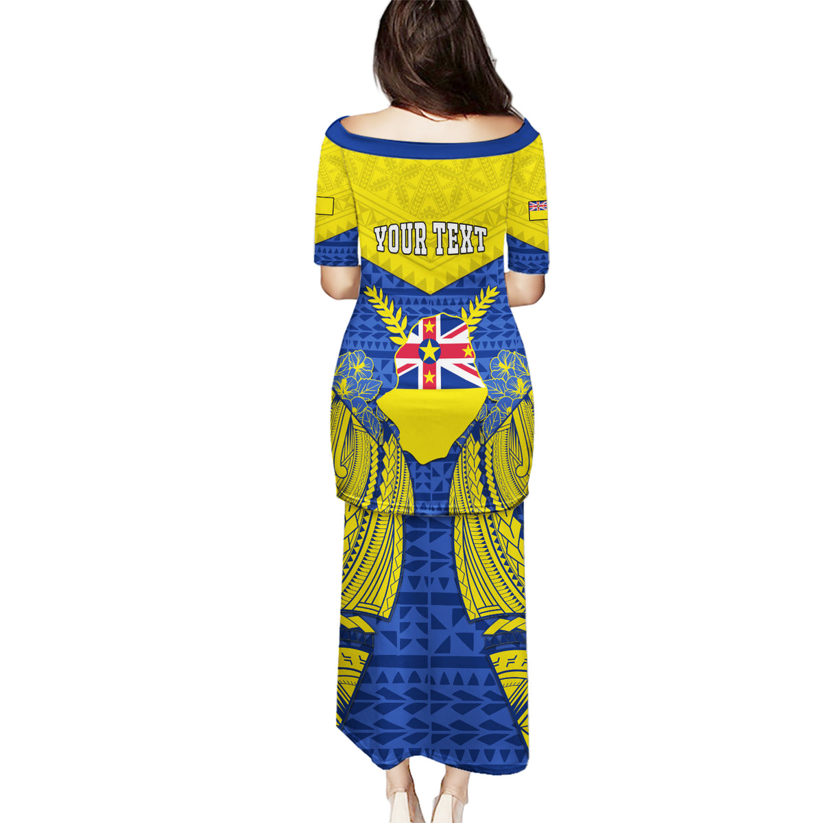 personalized-niue-constitution-day-puletasi-coat-of-arms-niuean-hiapo-pattern
