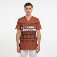 Polynesian Princess Inspired Tapa Pattern Scrub Top LT05 - Polynesian Pride