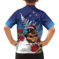 New Zealand Kiwi Christmas Family Matching Short Sleeve Bodycon Dress and Hawaiian Shirt Xmas Vibe