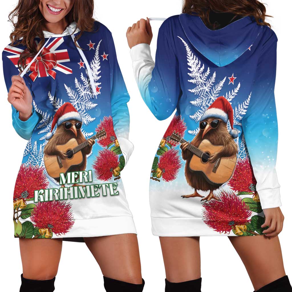 New Zealand Kiwi Christmas Hoodie Dress Xmas Vibe LT05 - Polynesian Pride