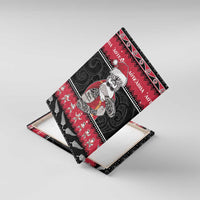 New Zealand Santa Tiki Christmas Canvas Wall Art Meri Kirihimete