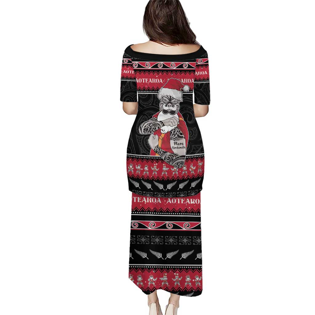 New Zealand Santa Tiki Christmas Puletasi Meri Kirihimete