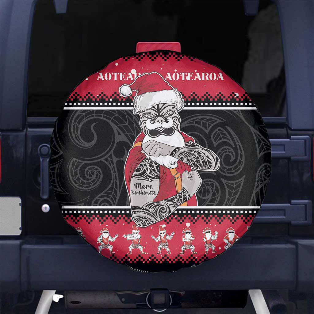 New Zealand Santa Tiki Christmas Spare Tire Cover Meri Kirihimete LT05 - Polynesian Pride
